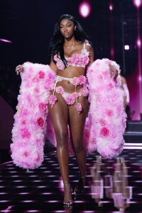 Angel Reese on the runway at the Victoria's Secret Fashion Show.