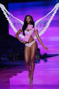 Angel Reese on the runway at the Victoria's Secret Fashion Show.