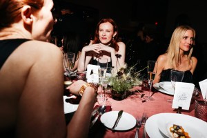 Karen Elson and Brittany Snow