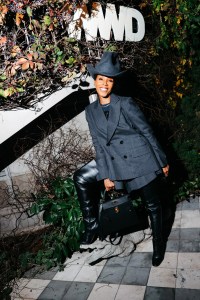 June Ambrose at WWD115 Newsmaker Cocktail at Nine Orchard on October 27, 2025 in New York, New York.