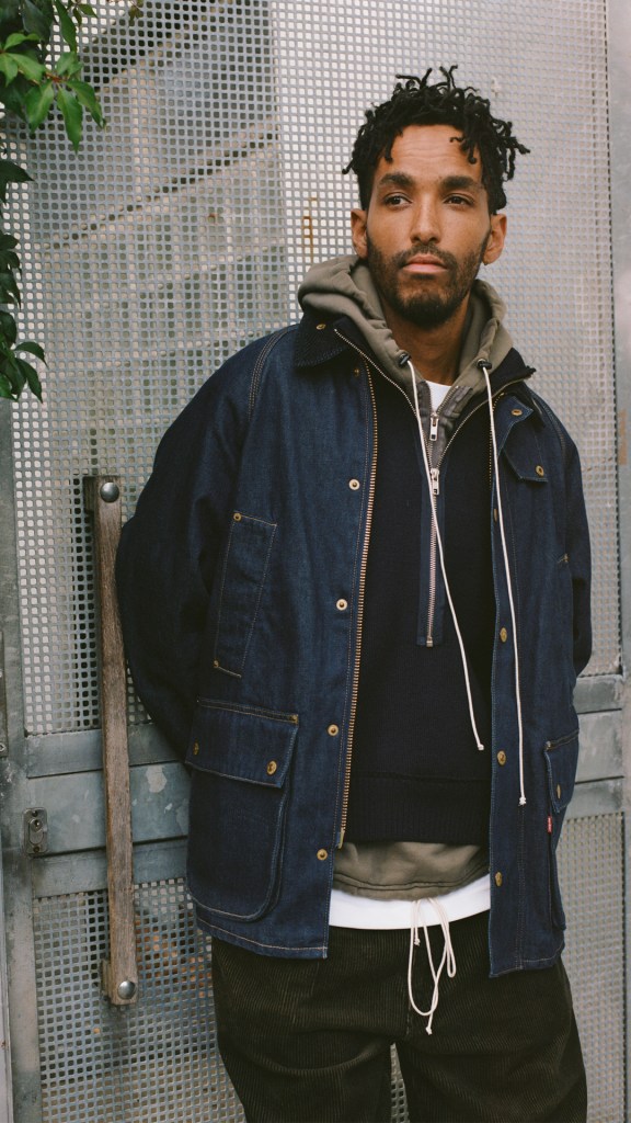 A look from the collaboration between Levi's and Barbour.