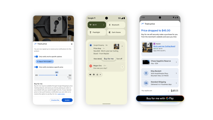 Google's new Buy for Me feature pairs with its previously launched price-tracking function.