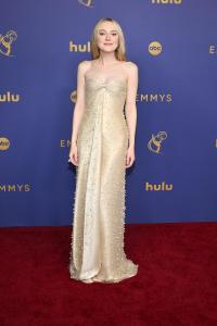 Dakota Fanning at the 76th Primetime Emmy Awards held at Peacock Theater on September 15, 2024 in Los Angeles, California.