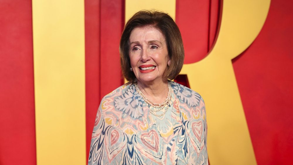 Nancy Pelosi at the 2024 Vanity Fair Oscar Party held at the Wallis Annenberg Center for the Performing Arts on March 10, 2024 in Beverly Hills, California.