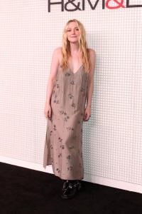 Dakota Fanning at H&M&LA Event at Ace Mission Studios on April 09, 2025 in Los Angeles, California.