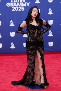 Nicki Nicole at the 26th Annual Latin GRAMMY Awards held at the MGM Grand Garden Arena on November 13, 2025 in Las Vegas, Nevada.