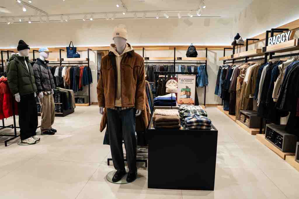 Inside the new store Levi's opened in Milan.