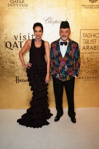 Farida Khelfa and Christian Louboutin