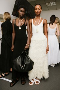 Backstage at the Gabriela Hearst Spring 2026 at Paris Fashion Week