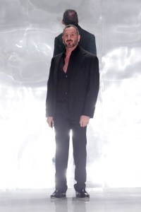 Designer Ralph Rucci on the runway after his Chado Ralph Rucci spring 2013 show in The Studio at Lincoln Center. (Photo by Thomas Iannaccone/WWD/Penske Media via Getty Images)