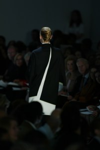 A model walks down the runway at the Spring 2005 Chado Ralph Rucci show in New York. (Photo by Giovanni Giannoni/Fairchild Archive/Penske Media via Getty Images)