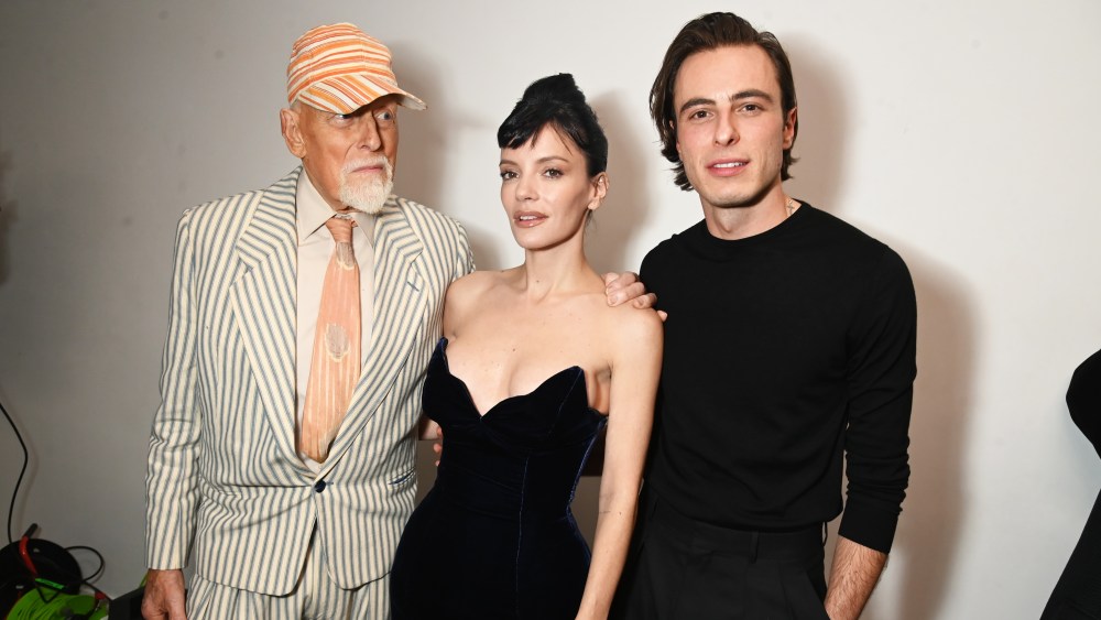 Antony Price, Lily Allen and Marco Capaldo of 16Arlington