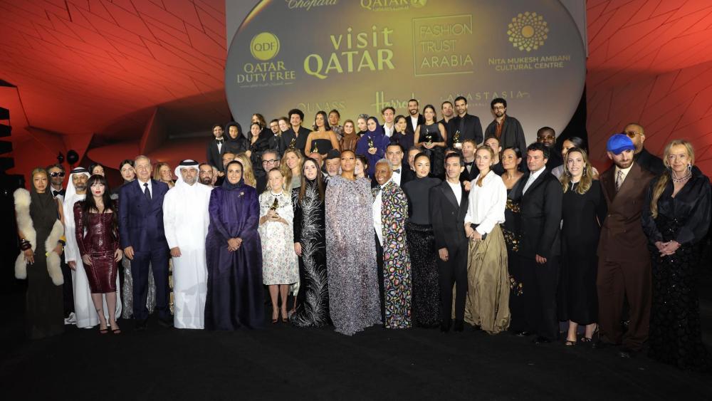 The hosts, jury members and winners of Fashion Trust Arabia gather together to celebrate.