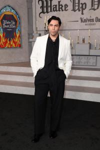 Sylas Dean at Netflix's "Wake Up Dead Man: A Knives Out Mystery" premiere held at the Academy Museum of Motion Pictures on November 17, 2025 in Los Angeles, California.
