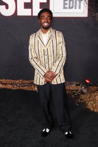 Caleb McLaughlin at Netflix’s "Stranger Things" FYC Event held at Tudum Theater on November 08, 2025 in Los Angeles, California.