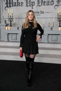 Nikki Novak at Netflix's "Wake Up Dead Man: A Knives Out Mystery" premiere held at the Academy Museum of Motion Pictures on November 17, 2025 in Los Angeles, California.