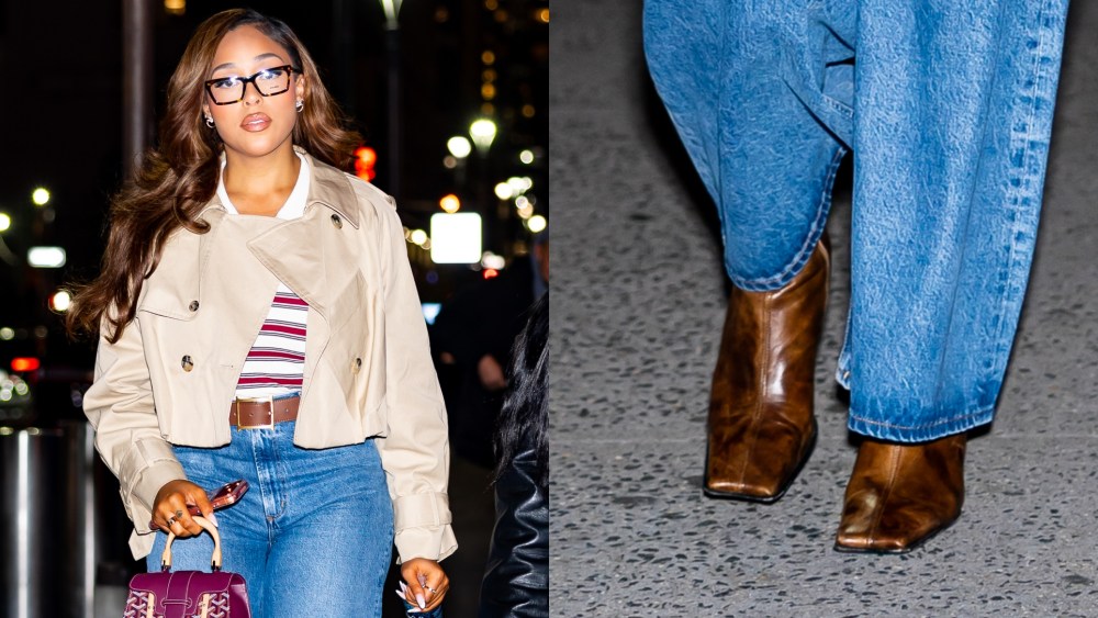 Jordyn Woods is seen at Madison Square Garden on Nov. 12, 2025 in New York City.