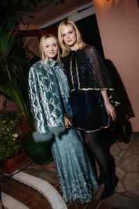 Dakota Fanning, Elle Fanning at the CHANEL and Charles Finch Pre-Oscar Awards Dinner held at the Polo Lounge on March 01, 2025 in Beverly Hills, California.