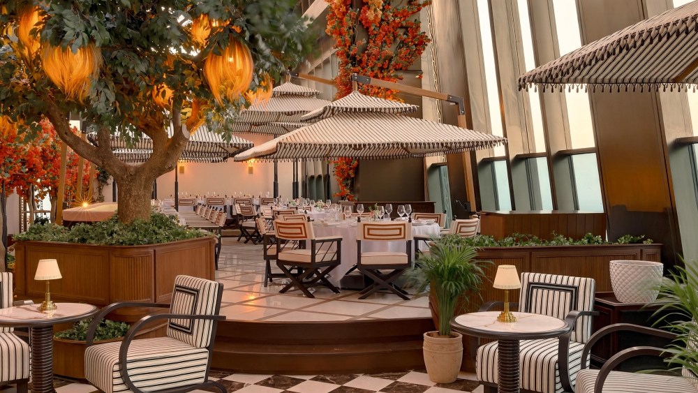 Inside Lion in the Sun restaurant in Dubai