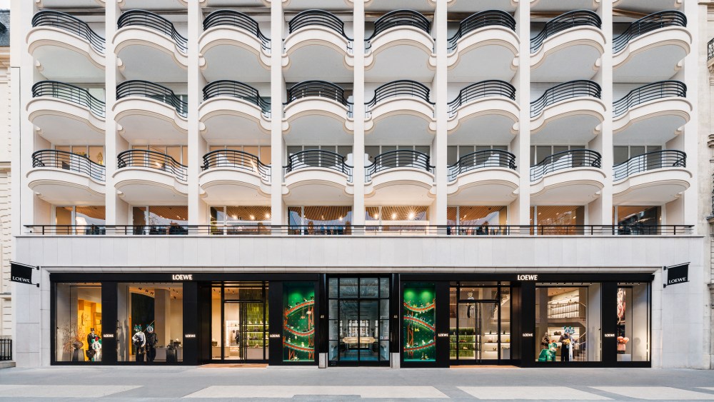 The new Loewe Casa boutique at 46 and 48 Avenue Montaigne in Paris.