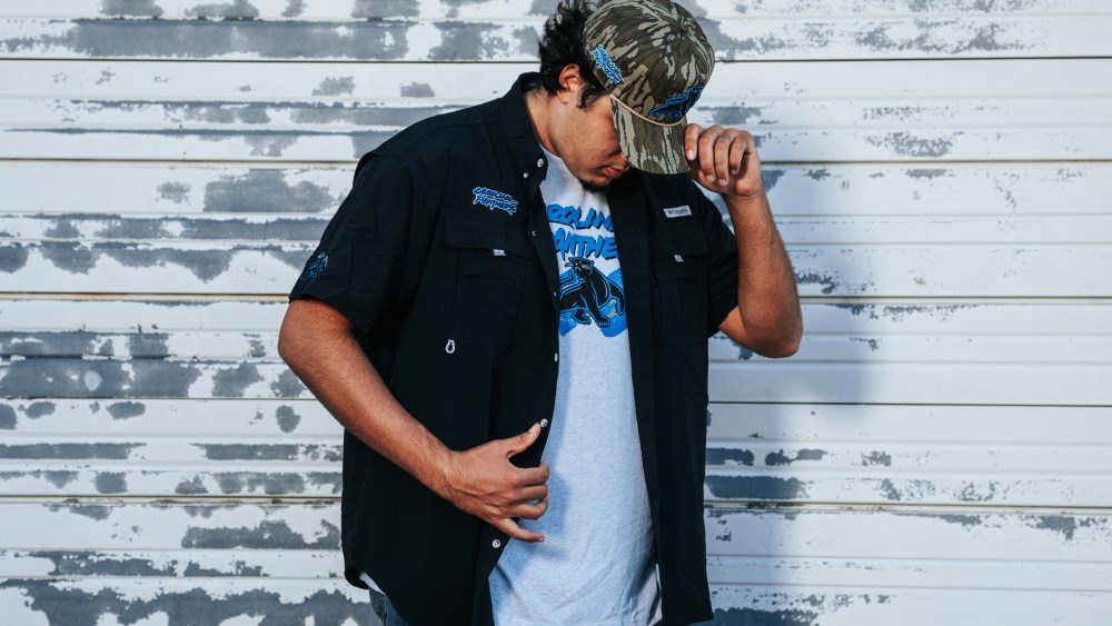 Looks from the Luke Combs collection for the Carolina Panthers.