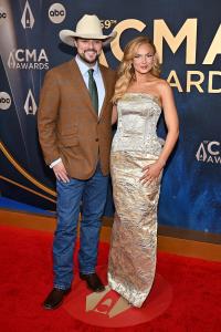 Walker Montgomery and Krista Slaubaugh at The 59th Annual CMA Awards held at the Bridgestone Arena on November 19, 2025 in Nashville, Tennessee.