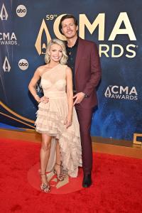 Kara Lee Birge and George Birge at The 59th Annual CMA Awards held at the Bridgestone Arena on November 19, 2025 in Nashville, Tennessee.
