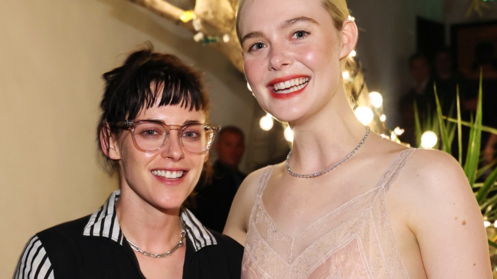 Kristen Stewart and Elle Fanning at the "Sentimental Value" after party.