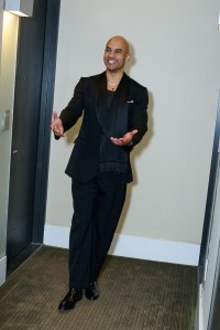 Getting ready with Nicholas Christopher for ‘Ghess' opening night on Broadway.