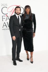 Andrea Preti and Venus Williams at the 2025 CFDA Fashion Awards held at The American Museum of Natural History on November 03, 2025 in New York, New York.