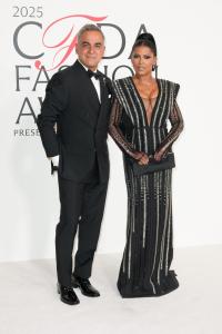 Bibhu Mohapatra and Tamron Hall at the 2025 CFDA Fashion Awards held at The American Museum of Natural History on November 03, 2025 in New York, New York.
