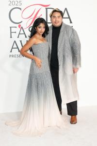 Maitreyi Ramakrishnan and Bach Mai at the 2025 CFDA Fashion Awards held at The American Museum of Natural History on November 03, 2025 in New York, New York.