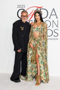 Kobi Halperin and Zarina Yeva at the 2025 CFDA Fashion Awards held at The American Museum of Natural History on November 03, 2025 in New York, New York.