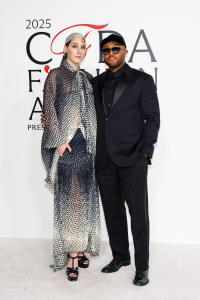 Christina Ripley and Christopher John Rogers at the 2025 CFDA Fashion Awards held at The American Museum of Natural History on November 03, 2025 in New York, New York.