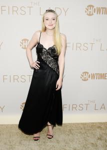 Dakota Fanning at The First Lady Premiere Event held at DGA Theater Complex on April 14th, 2022 in Los Angeles, CA