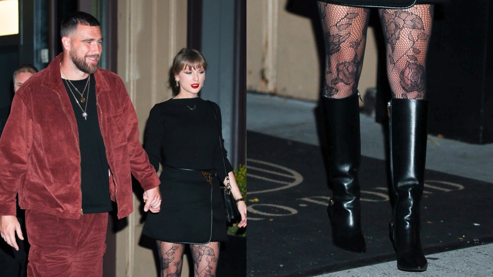 Travis Kelce and Taylor Swift in New York City on Nov. 6, 2025.