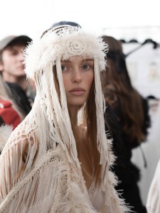 Backstage at Ann Demeulemeester  Spring 2026 ready-to-wear collection at Paris Fashion Week.