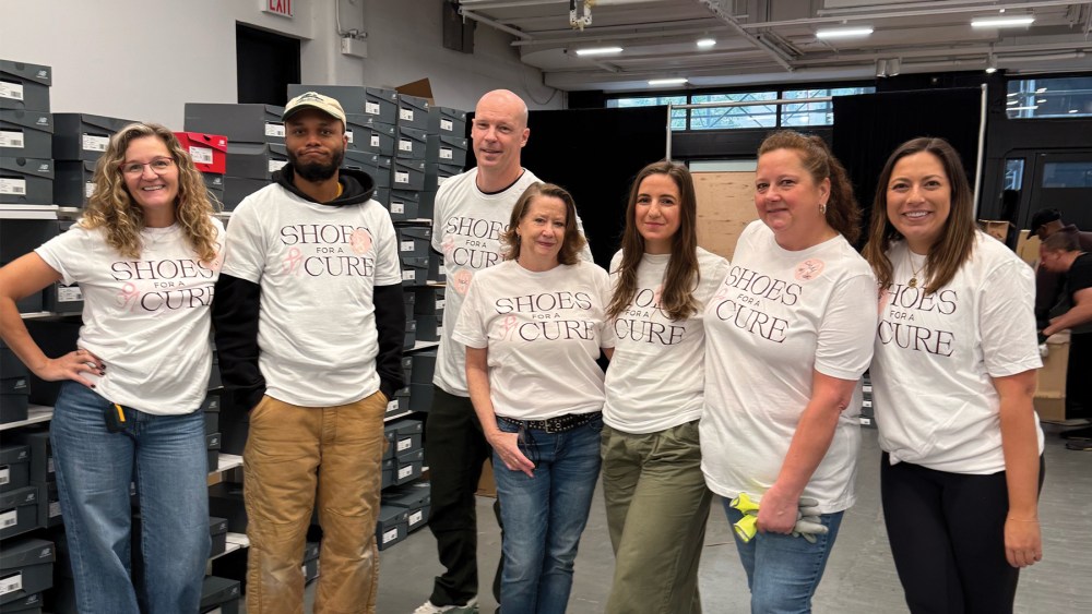 BBC International employees volunteer for Shoes for a Cure breast cancer fundraiser in New York in October 2025