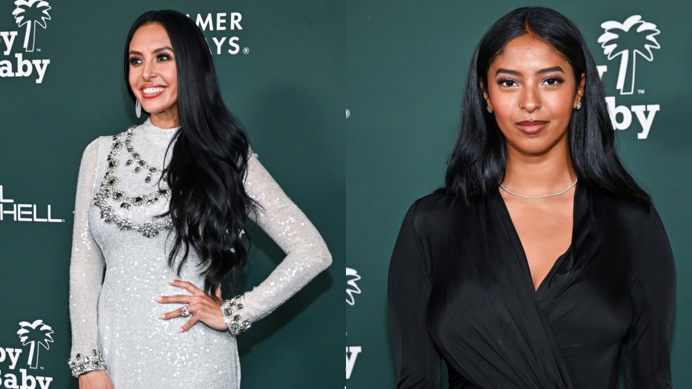 Vanessa Bryant wears a design by Erdem alongside daughter Natalia at the Baby2Baby Gala in Los Angeles.
