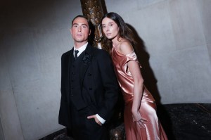 Benito Skinner and Mary Beth Barone at the 2025 CFDA Fashion Awards held at American Museum of Natural History on November 03, 2025 in New York, New York.
