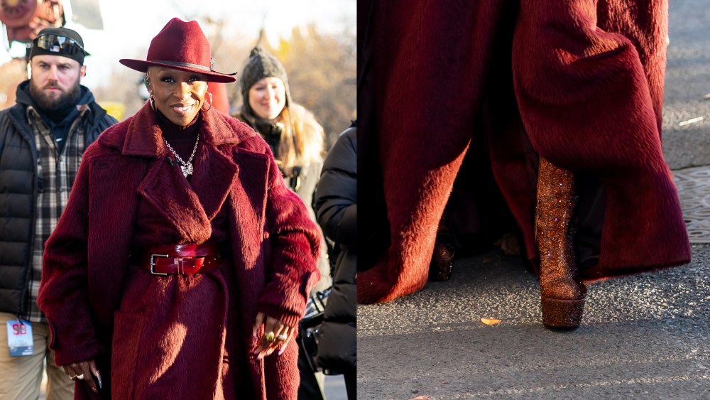cynthia erivo, macy's thanksgiving day parade, platform boots