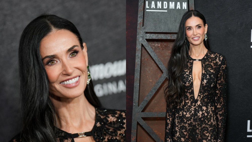 Demi Moore wears custom Gucci at the “Landman” Season Two premiere on Nov. 11, 2025 in New York City.