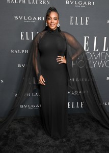 Wunmi Mosaku at the 2025 ELLE Women in Hollywood Celebration held at the Four Seasons Beverly Hills on November 17, 2025 in Los Angeles, California.