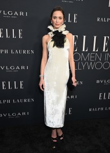 Emily Blunt at the 2025 ELLE Women in Hollywood Celebration held at the Four Seasons Beverly Hills on November 17, 2025 in Los Angeles, California.