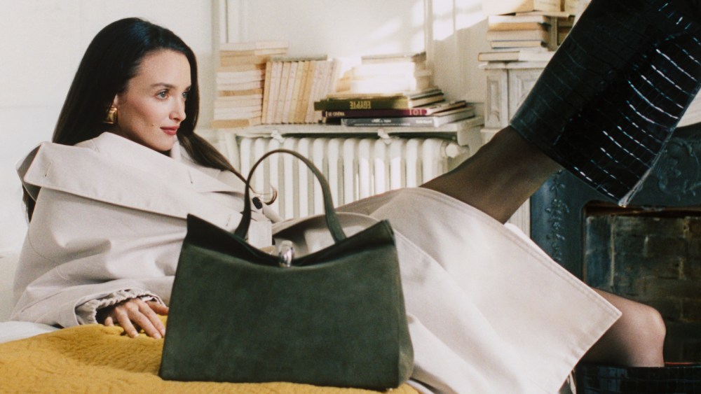 Charlotte Le Bon in the Jacquemus campaign for the Valérie handbag
