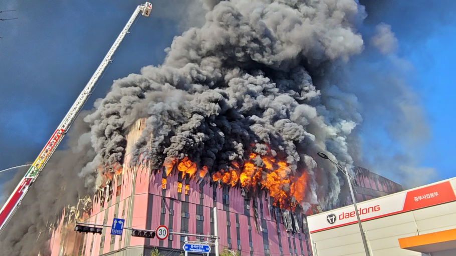 Damage to the Cheonan distribution center has triggered widespread delivery delays, though the company says new winter goods have already been rushed to stores.