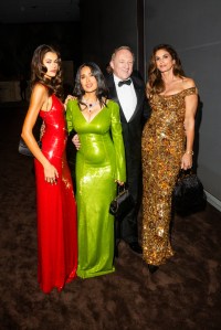 Kaia Gerber, Salma Hayek, François-Henri Pinault and Cindy Crawford