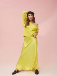 Emma Roberts in Loft’s holiday 2025 collection.