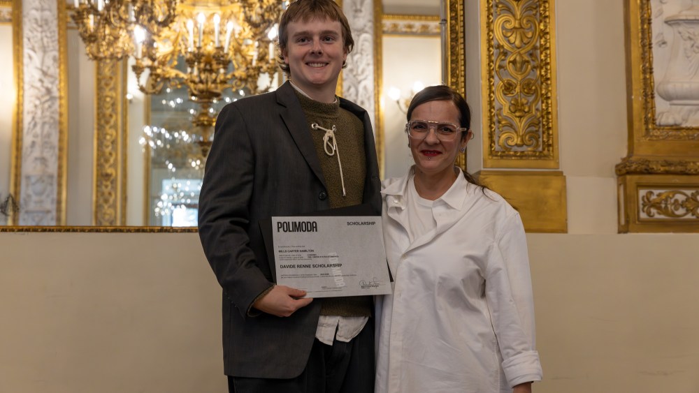 The recipient of the Davide Renne scholarship Carter Hamilton Mills with Renne's sister, Michelle.