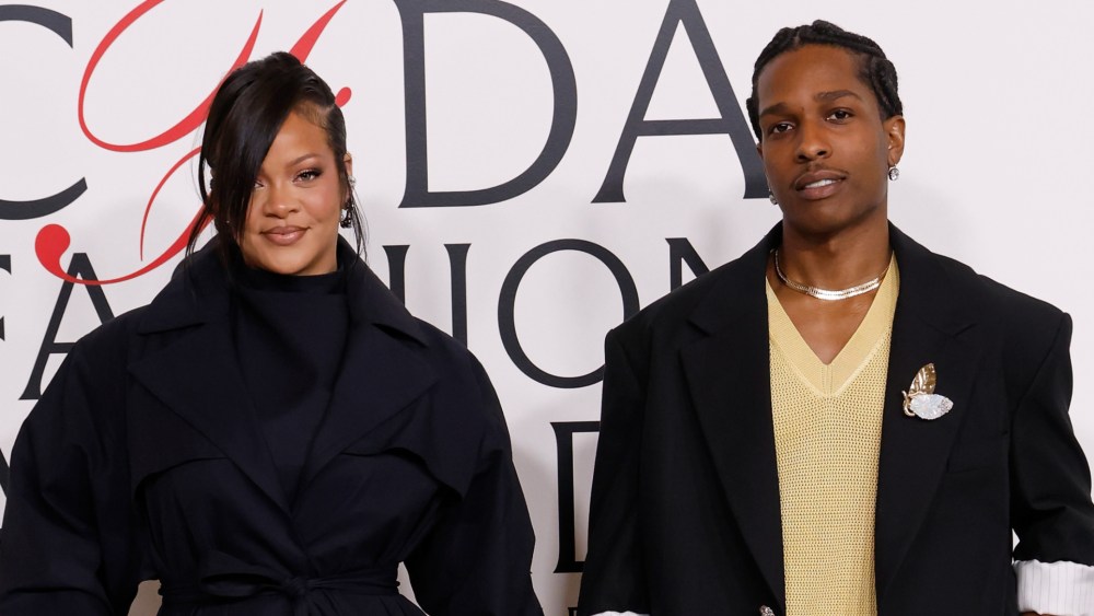 Rihanna, left, and A$AP Rocky at the 2025 CFDA Fashion Awards on Nov. 3, 2025 in New York City.